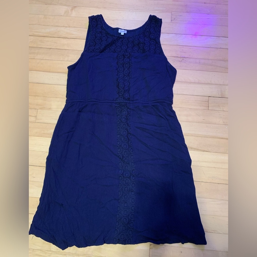 Kismet Elegant Navy Blue Sleeveless Dress